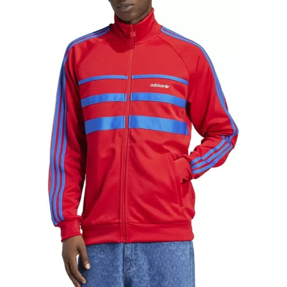NWT Adidas OG Originals Trefoil Mens IX9623 Red Track Jacket Sz L $90